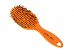 Парикмахерская щетка I LOVE MY HAIR 1502 оранжевая глянцевая L